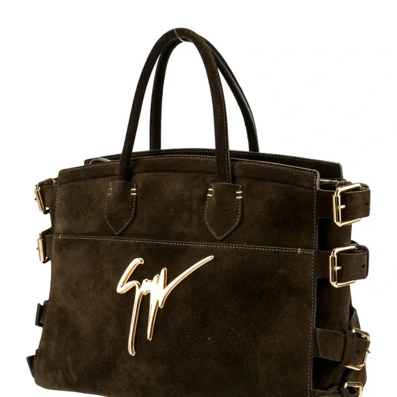 Giuseppe Zanotti Brown/olive Tote Bag with Gold Accent - Picture 5 of 8